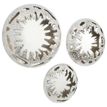 Maple and Jade 21" x 21" Abstract Wall Decor in Silver (Set of 3), , large