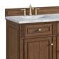James Martin Vanities Lorelai 60" Double Vanity in Mid-Century Walnut with 3 cm Carrara White Marble Top, , large