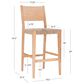 Linon Home Decor Cadence Bar Stool in Natural (Set of 2), , large