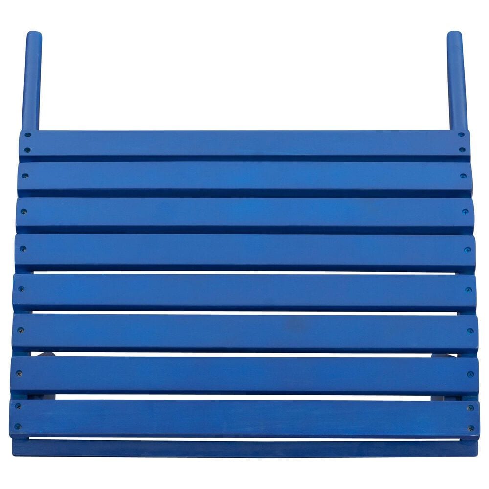 Linon Home Decor Adirondack Patio Ottoman in Blue, , large