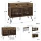 DHP Concord 40" Turntable Stand with Drawers in Florence Walnut, , large
