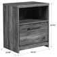 Ashley Baystorm 1-Drawer Nightstand in Smoke Gray, , large