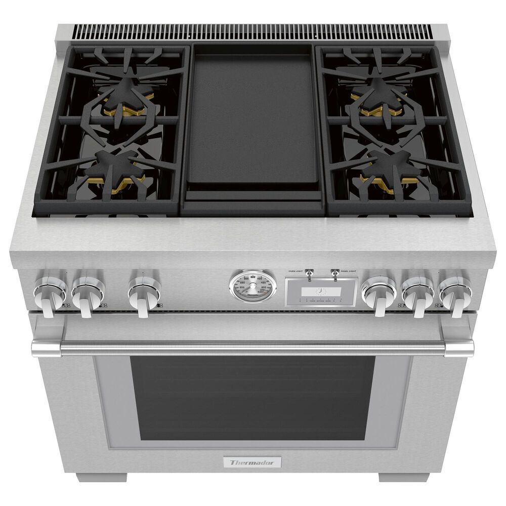 Thermador 36&quot; Pro Grand Dual Fuel Range with 4 Burners in Stainless Steel, , large