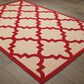 Oriental Weavers Cayman Sand and Red 5"3" x 7"6" Indoor/Outdoor Area Rug, , large