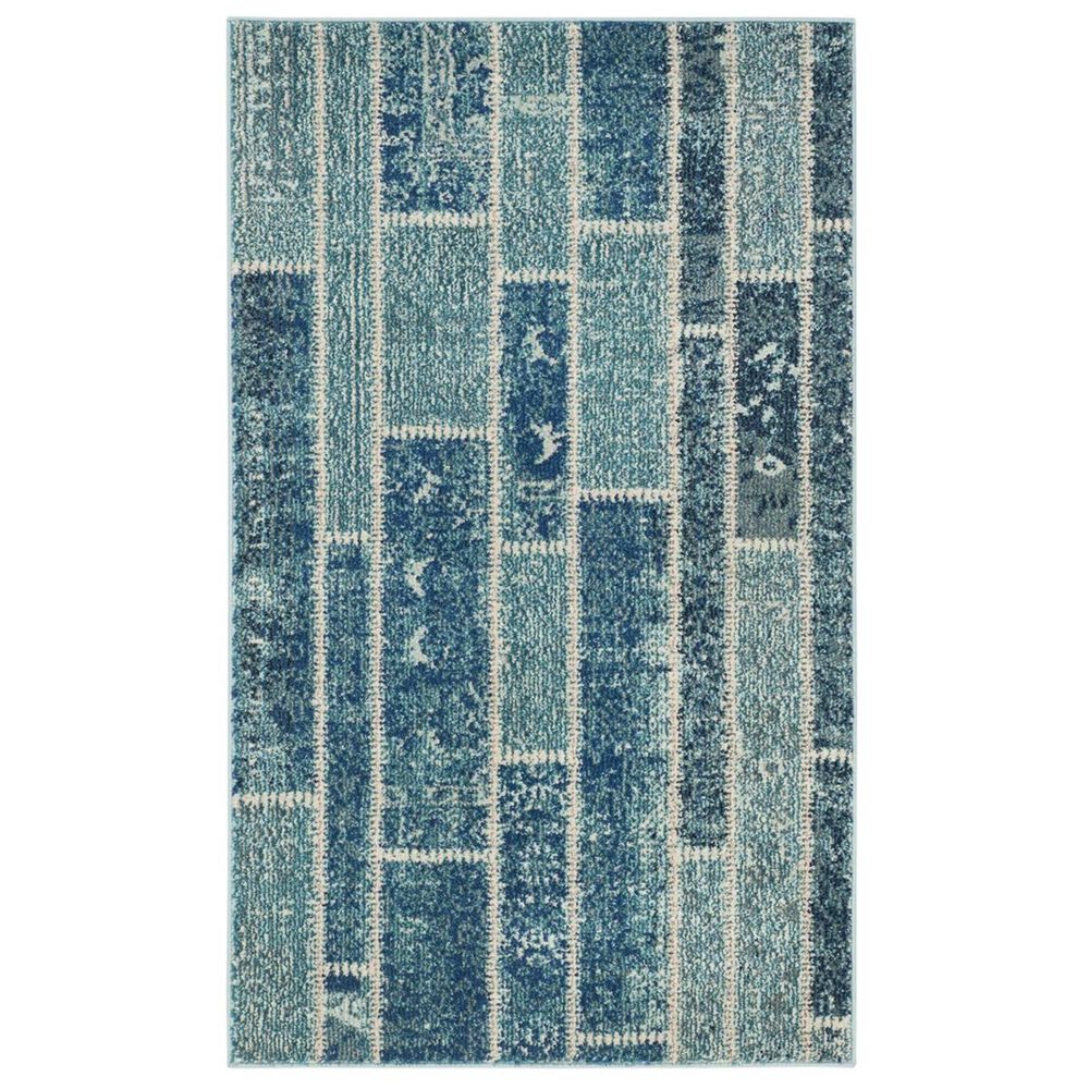 Safavieh Monaco MNC216J-3 3" x 5" Blue/Multi Area Rug, , large