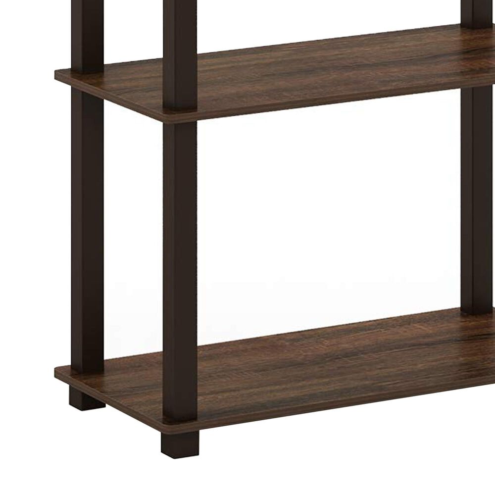 HOMLUX 5-Tier Display Rack in Walnut and Brown, , large