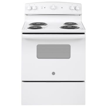 GE Appliances 30" Free-Standing Electric Range in White, , large