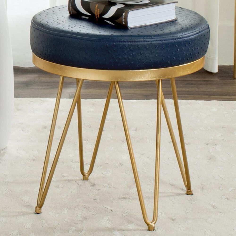 Safavieh Jenine Round Bench in Navy, , large