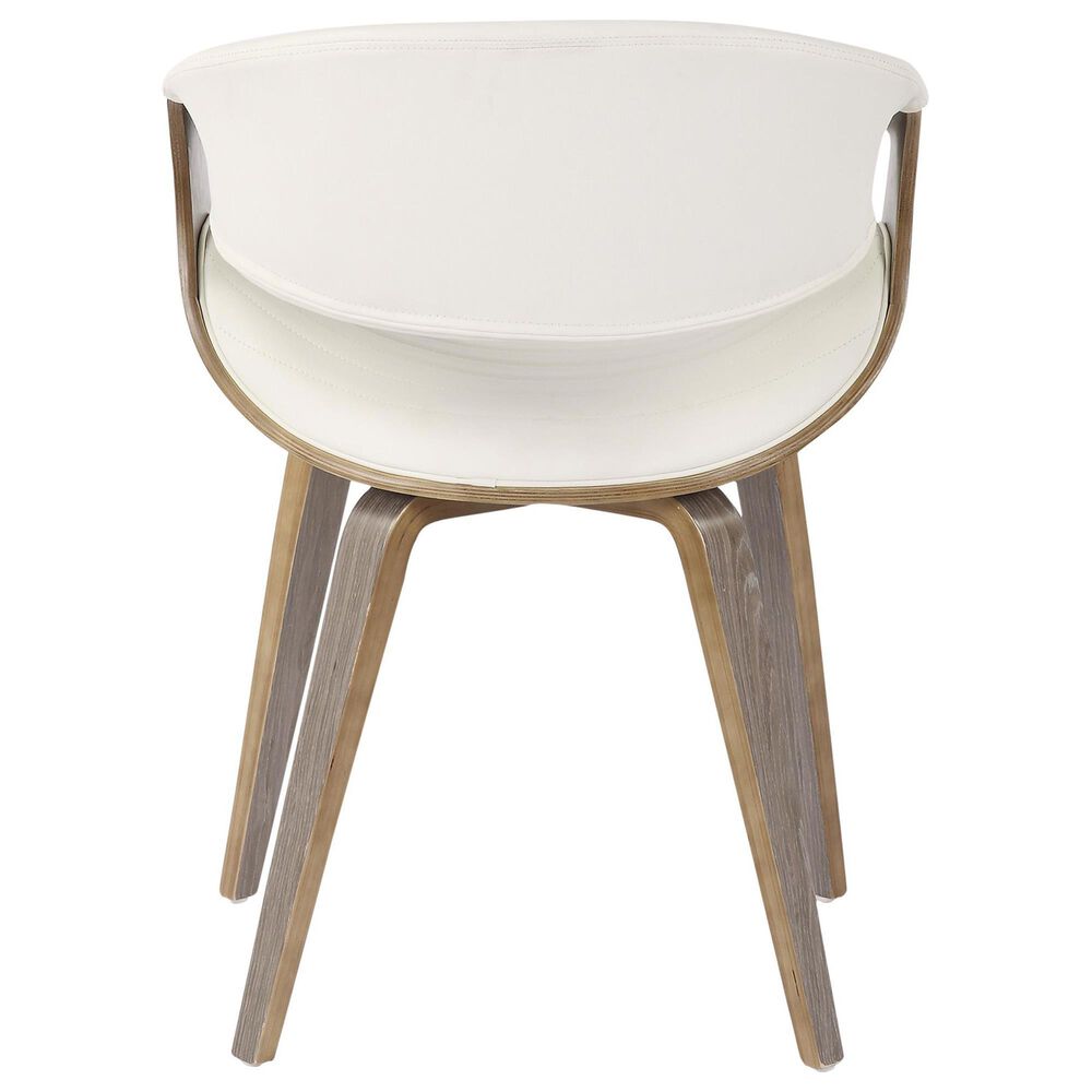 Lumisource Symphony Arm Chair with White Cushion in Light Grey, , large