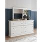 Ashley Bostwick Shoals Bedroom Mirror in White, , large