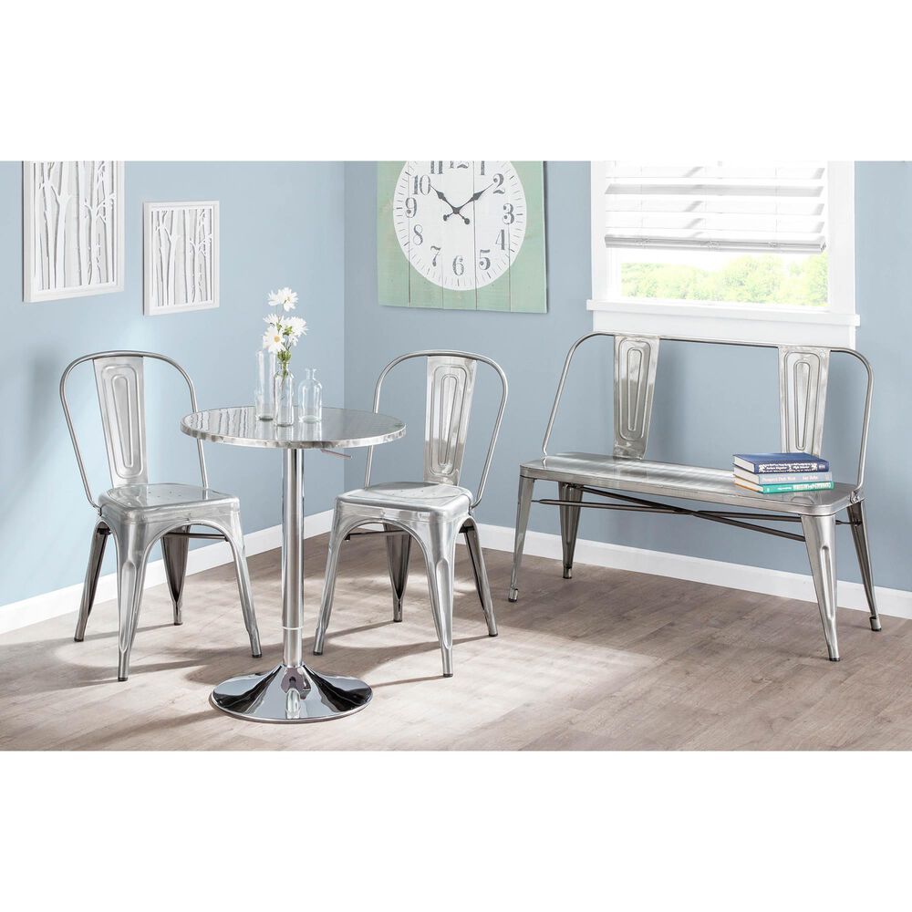 Lumisource Adjustable Bar Table in Silver, , large