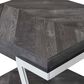 Steve Silver Roma End Table in Shadow Grey and Chrome, , large