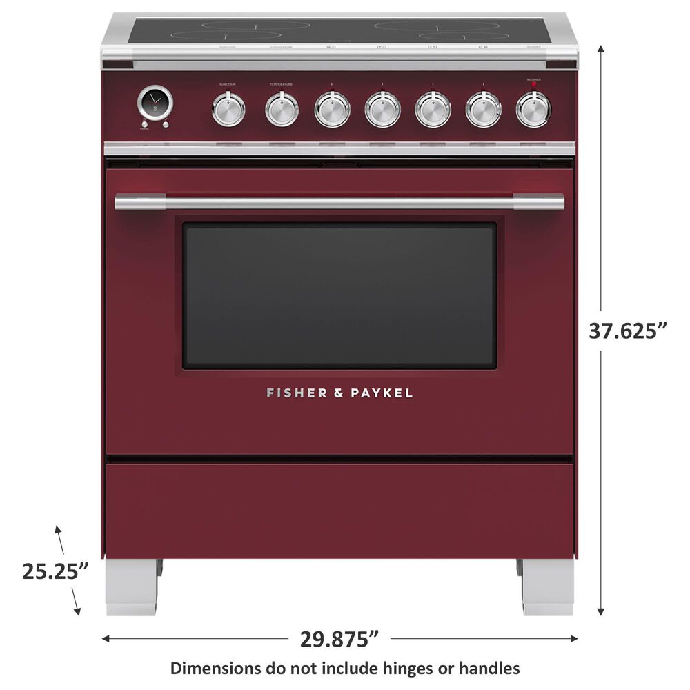 Fisher &amp; Paykel 30&quot; Classic Induction Range with 4 Burners in Red, , large