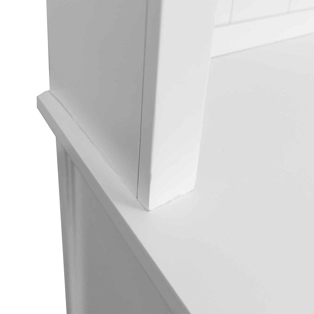 Wycliff Bay Abby Credenza Desk with Hutch in White, , large