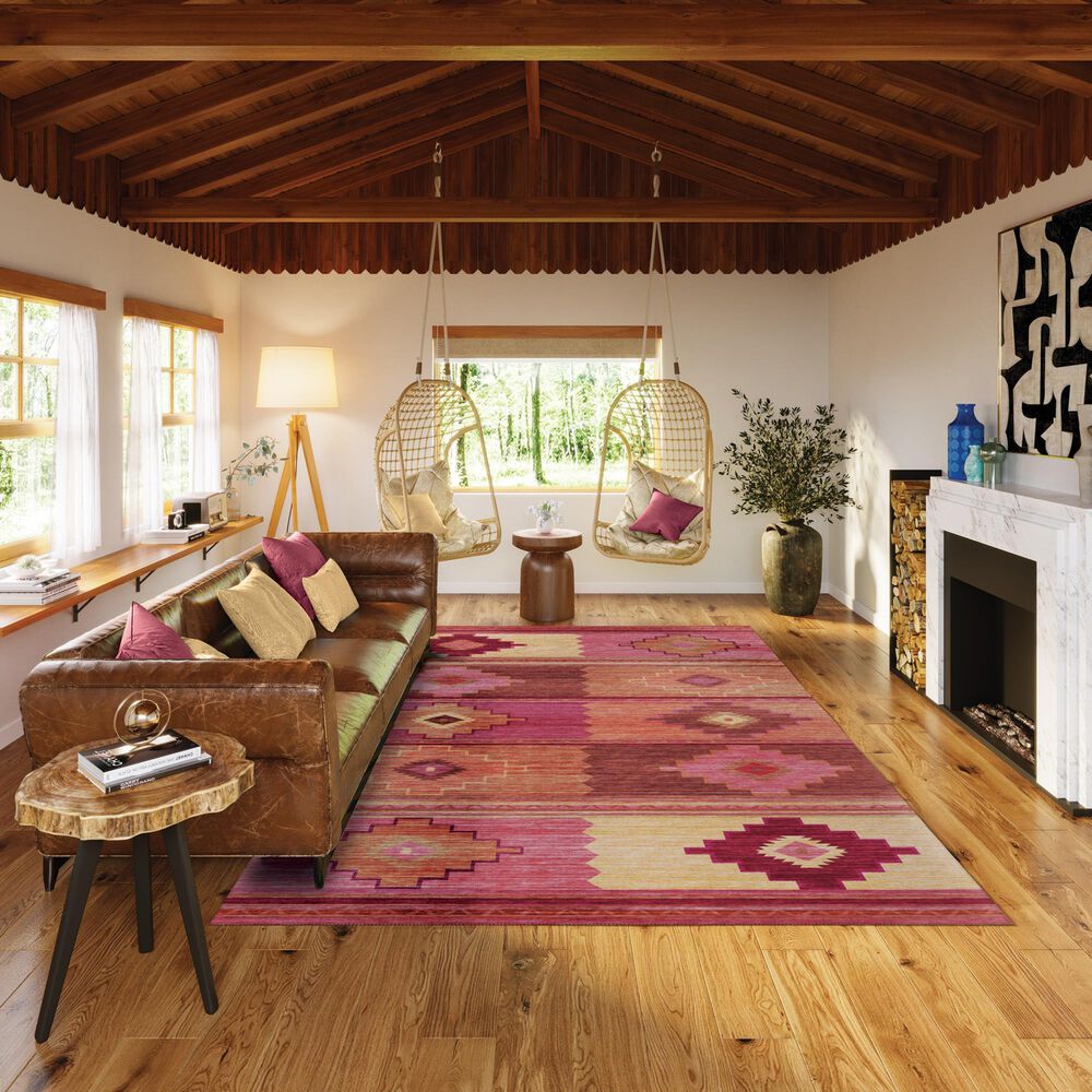 Dalyn Rug Company Phoenix 9&#39; x 12&#39; Rose Indoor/Outdoor Area Rug, , large