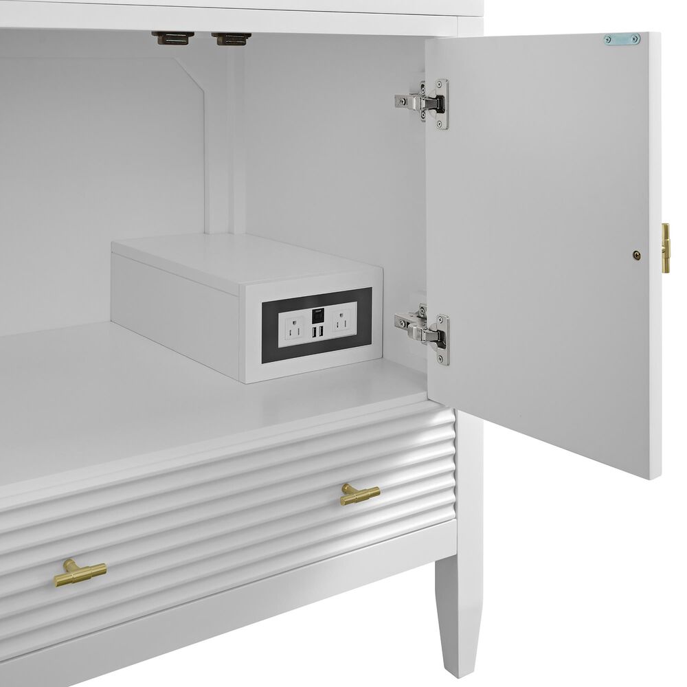 James Martin Myrrin 30" Single Bathroom Vanity in Bright White with 3 cm Victorian Silver Silestone Top and Rectangular Sink, , large