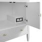 James Martin Myrrin 30" Single Bathroom Vanity in Bright White with 3 cm Victorian Silver Silestone Top and Rectangular Sink, , large