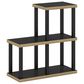 HOMLUX 3-Cube Display Bookshelf in Americano and Black, , large