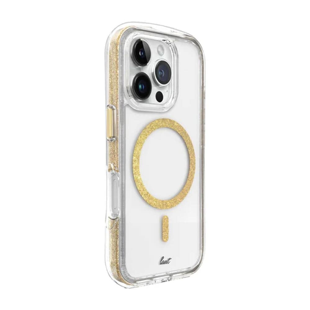 LAUT Magsafe Case Aero Sparkle for iPhone 16 Pro - Crystal Gold, , large