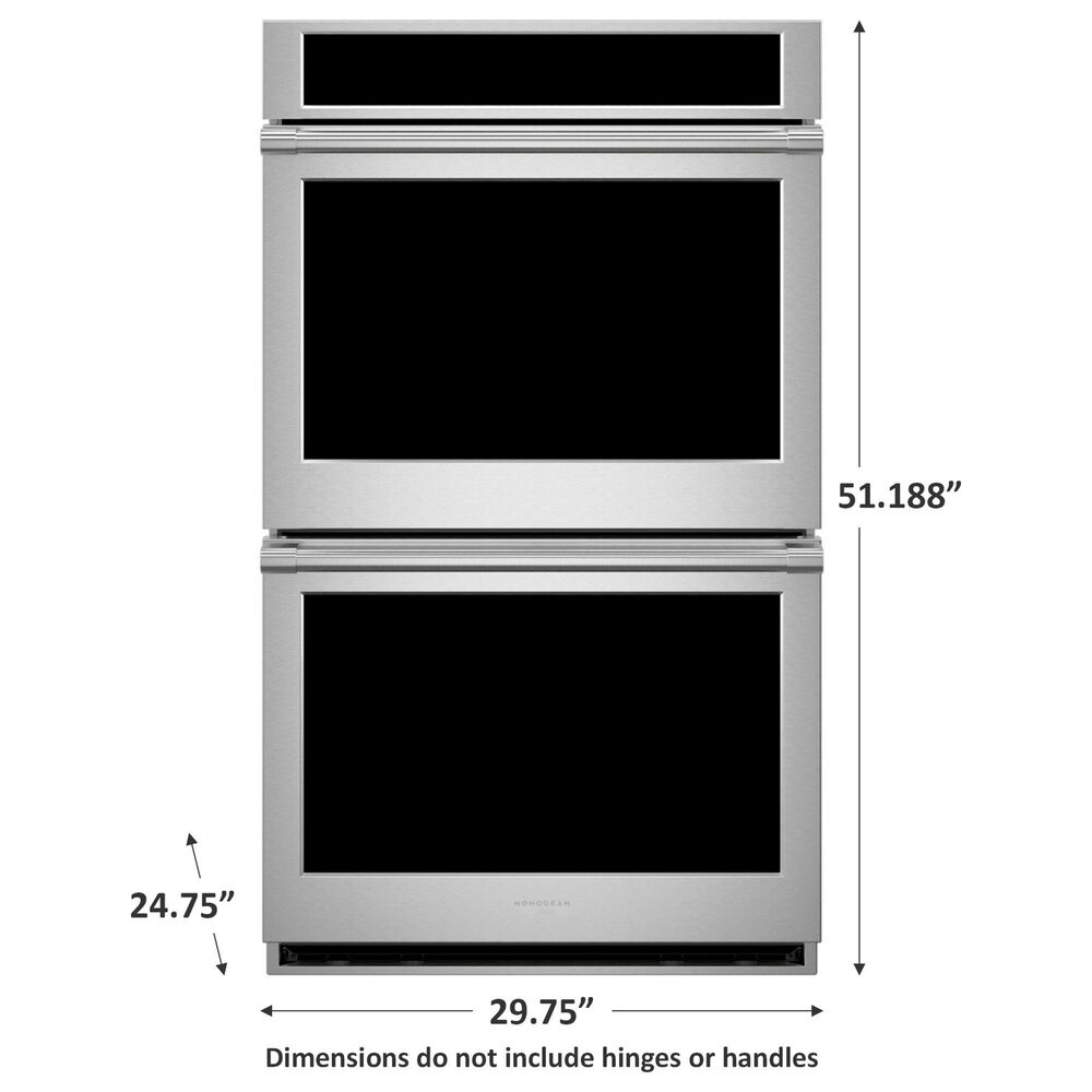 Monogram 30&quot; Smart Electric Convection Double Wall Oven Statement - Stainless Steel, , large