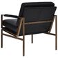 Ashley Puckman Leather Accent Chair in Black, , large