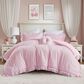 Hampton Park Rowena 4-Piece Full/Queen Comforter Set in Pink, , large