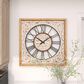 Maple and Jade 29" Wall Clock in Distressed White and Brown, , large