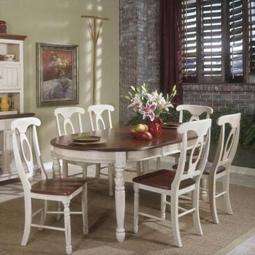 A-America British Isles Table in Buttermilk and Merlot, , large