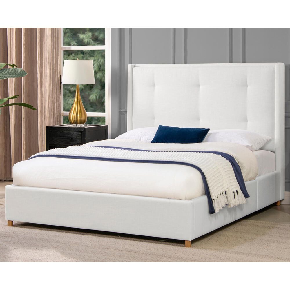 Jennifer Taylor Home Miramar Queen Platform Bed in Antique White, , large