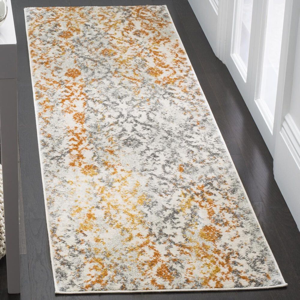 Safavieh Madison MAD608K 2"2" x 10" Cream and Orange Runner, , large