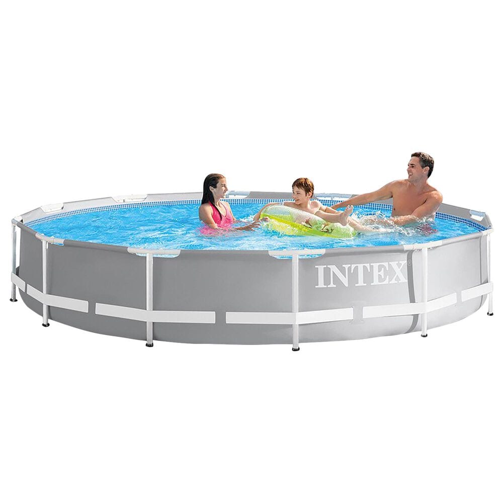 Intex 12" x 30" Prism Frame Pool Set in Gray, , large