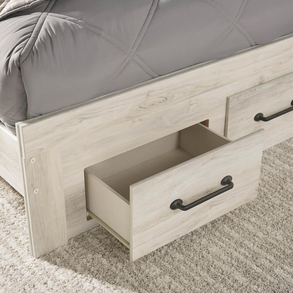 Ashley Cambeck Full Panel Bed with 2 Storage Drawers in Whitewash, , large