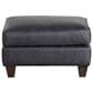 Hickorycraft Leather Ottoman in Dark Gray, , large