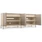 Hooker Furniture Westwood 90" Credenza in Polished Limestone and Silver, , large