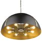 Golden Lighting Aldrich 8-Light Pendant with Matte Black Shade in Aged Brass, , large