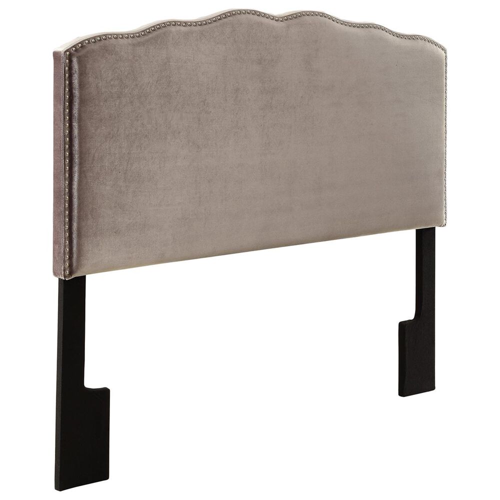 Accentric Approach Accentric Accents Queen Upholstered Headboard in Silver, , large