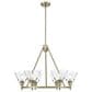 Golden Lighting Orwell 6-Light Chandelier with Clear Glass Shade in Aged Brass, , large