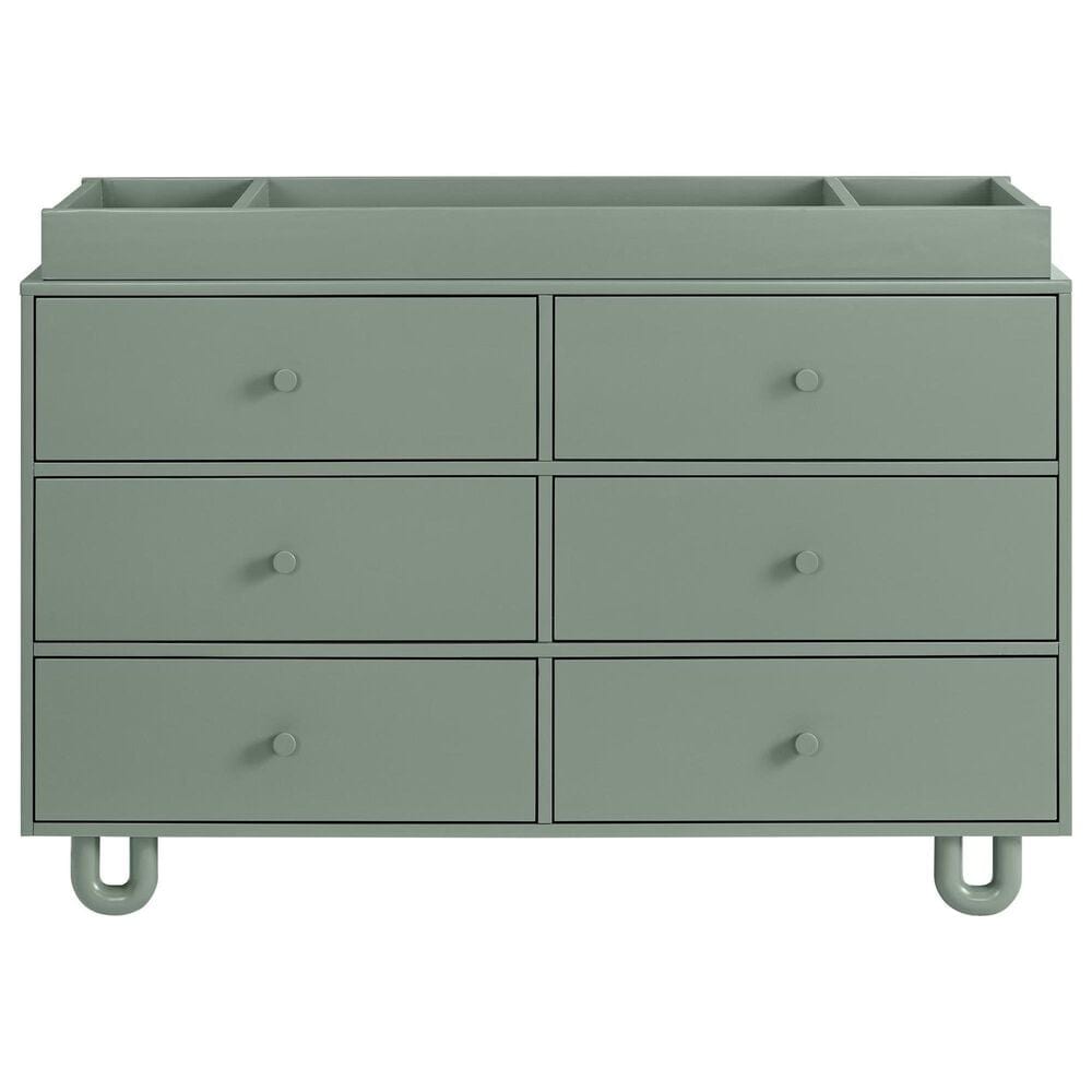 Oxford Baby Meridian 3-Piece Nursery Set with 3-in-1 Convertible Crib, Dresser and Changing Topper in Olive Green, , large