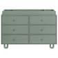 Oxford Baby Meridian 3-Piece Nursery Set with 3-in-1 Convertible Crib, Dresser and Changing Topper in Olive Green, , large