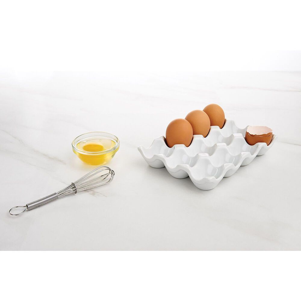 HIC Kitchen Porcelain Egg Crate in White, , large