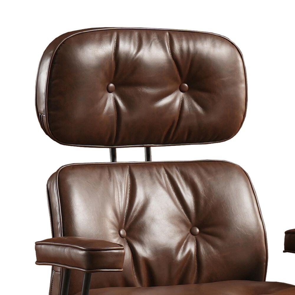 HOMLUX High Back Executive Office Chair with PU Leather in Dark Brown, , large