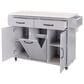 HOMLUX 51" Kitchen Island with Trash Can Storage Cabinet in Grey, , large