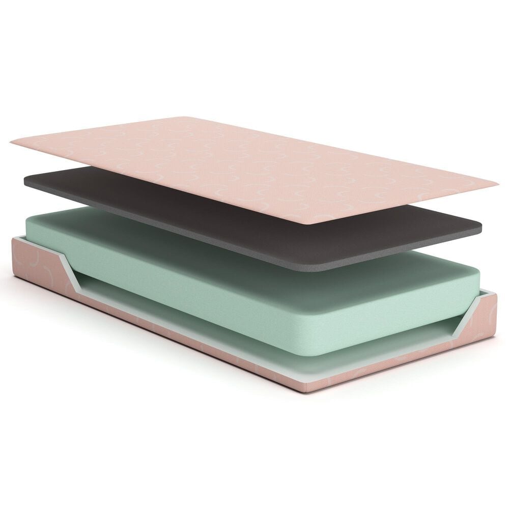 Ashley iKidz Firm Full Mattress with Pillow in Coral, , large