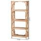 Baxton Studio Baara 4-Shelf Bookcase in Natural Brown, , large
