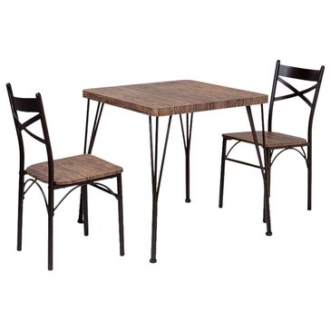 Furniture of America Ramirez 3-Piece Dining Set in Antique Brown, , large