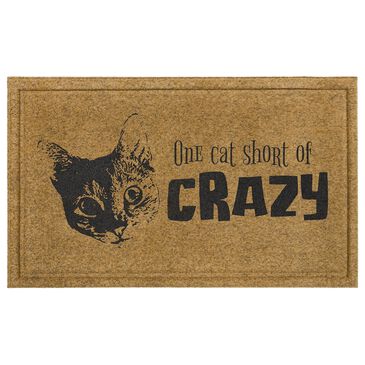 Karastan Bristol Cat Crazy 1"6" x 2"6" Natural Door Mat, , large