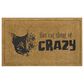 Karastan Bristol Cat Crazy 1"6" x 2"6" Natural Door Mat, , large
