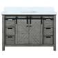 Lexora Home Marsyas 48" Single Bathroom Vanity in Ash Grey with White Quartz Top and Rectangular Sink, , large
