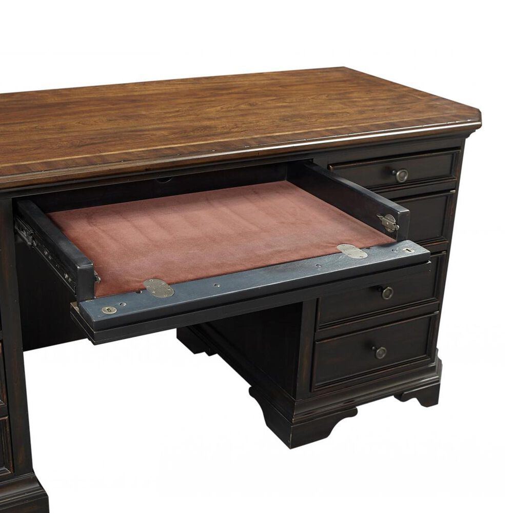 Riva Ridge Hampton Credenza Desk in Black Cherry, , large