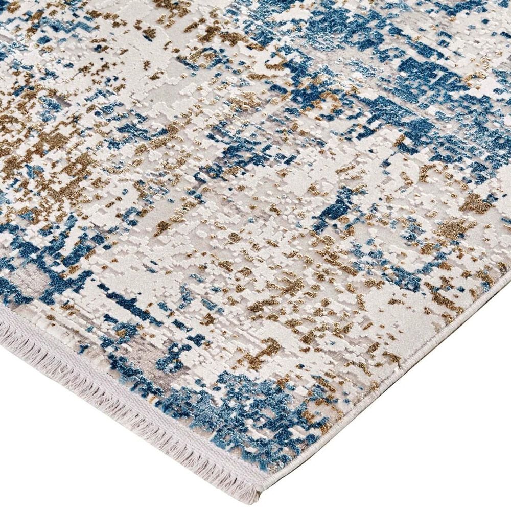 Feizy Cadiz 12&#39; x 18&#39; Blue and Ivory Area Rug, , large